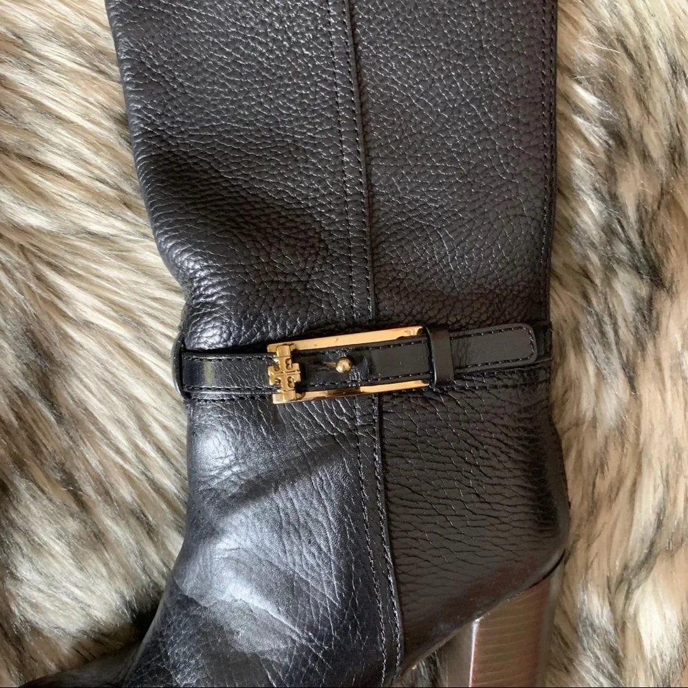 Tory Burch Black‎ Jenna Tumbled Leather Boots shoes luxury